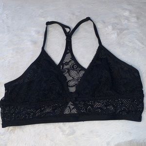 Small Aerie lace Racerback black Bralette